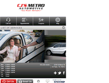 Tablet Screenshot of cjsmetroautomotive.com